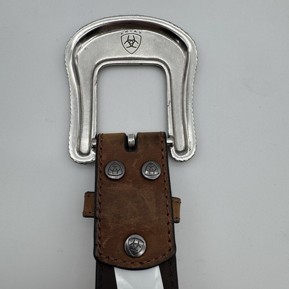 Ariat Western Womens Belt Leather Scroll Paisley Cut Out Brown A1514802 - Picture 5 of 6